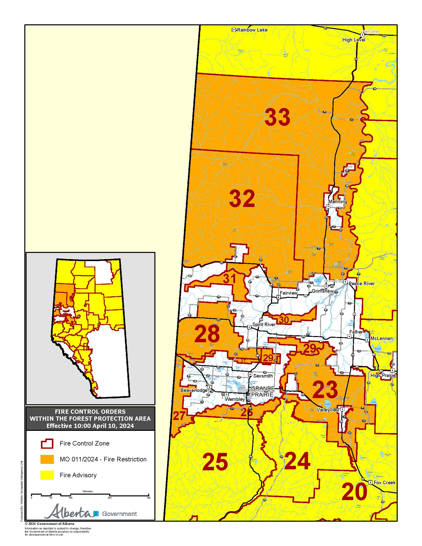 Fire Restriction MO011_2024 and fire advisories zoomed 8x11 April10