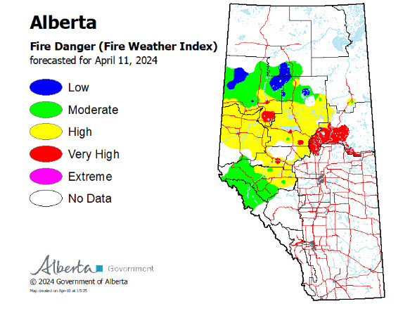 fire danger april 11