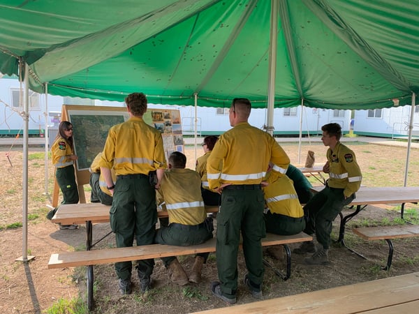 Firefighters getting briefed_7.23.19