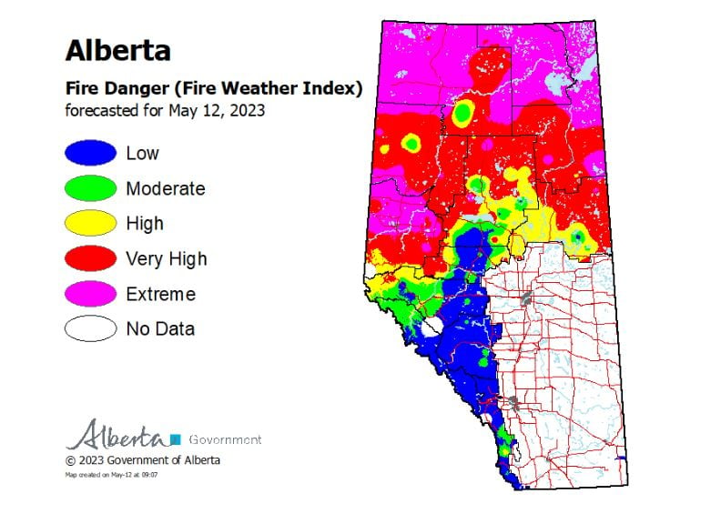 Wildfire danger May 12