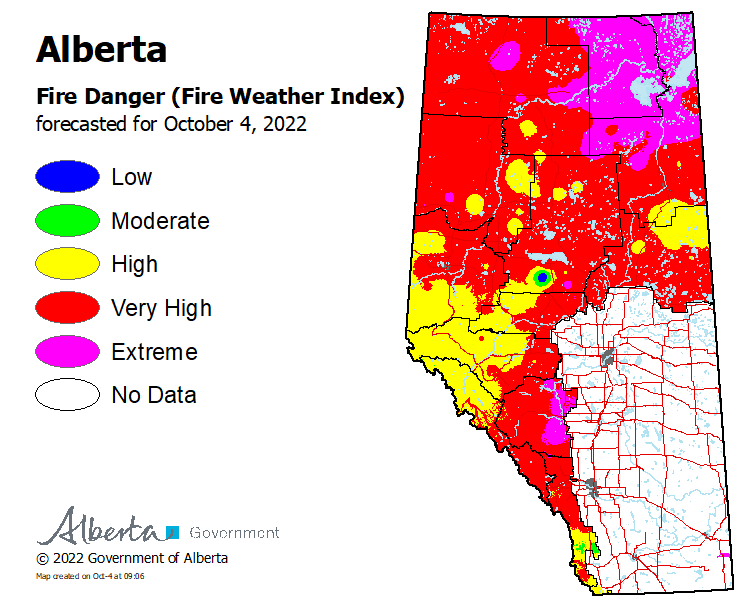 High Level Alberta Map