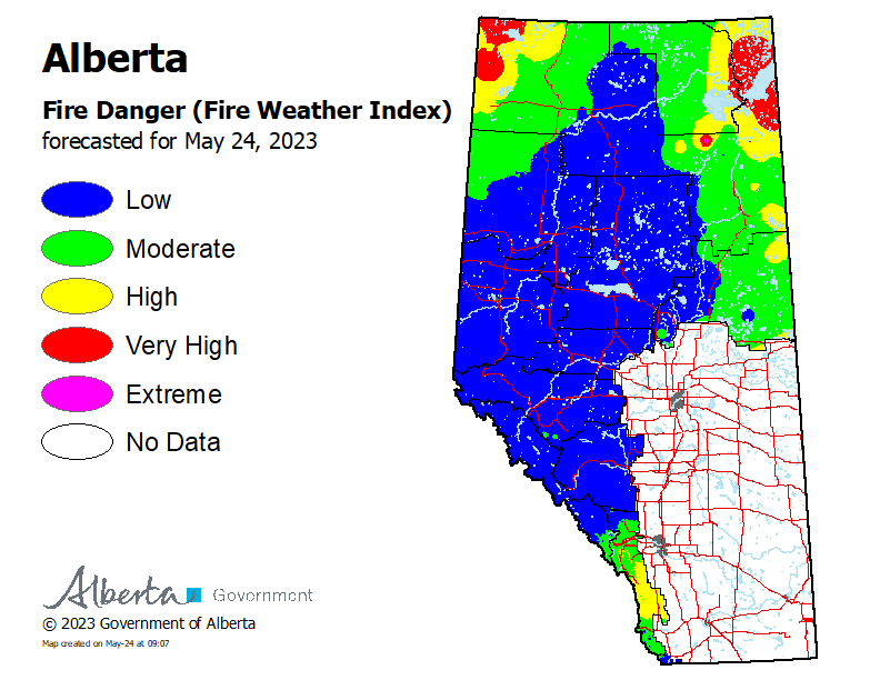 High Level Alberta Map