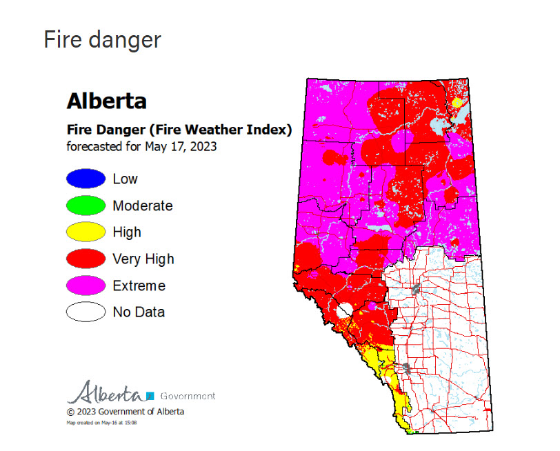 may 17 wildfire danger